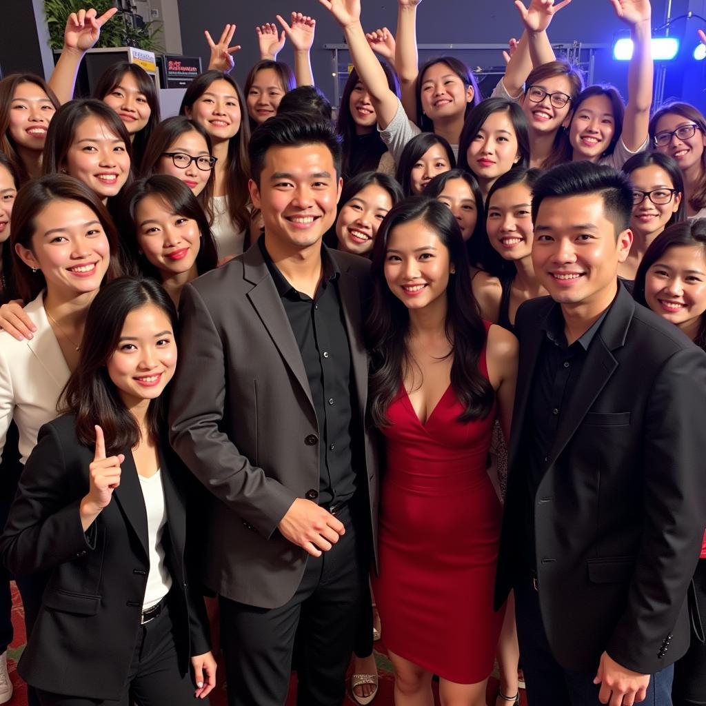 Thai actors at a fan meeting in Vietnam