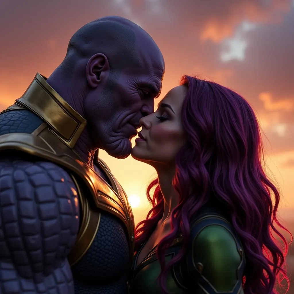 Thanos and Gamora