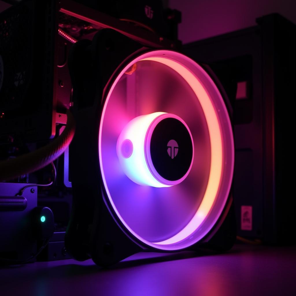 Thermaltake Riing fan with customizable RGB lighting