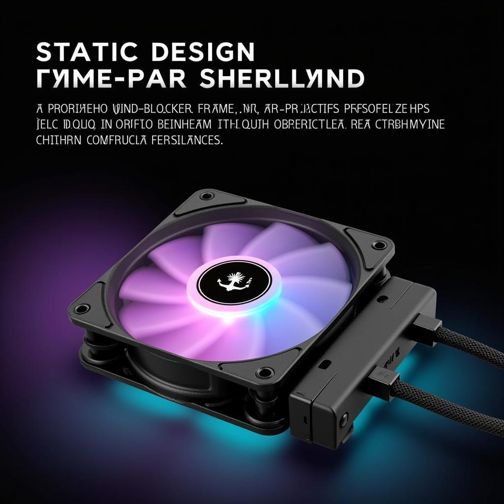 Thermaltake Riing Plus 20cm RGB fan generating powerful airflow