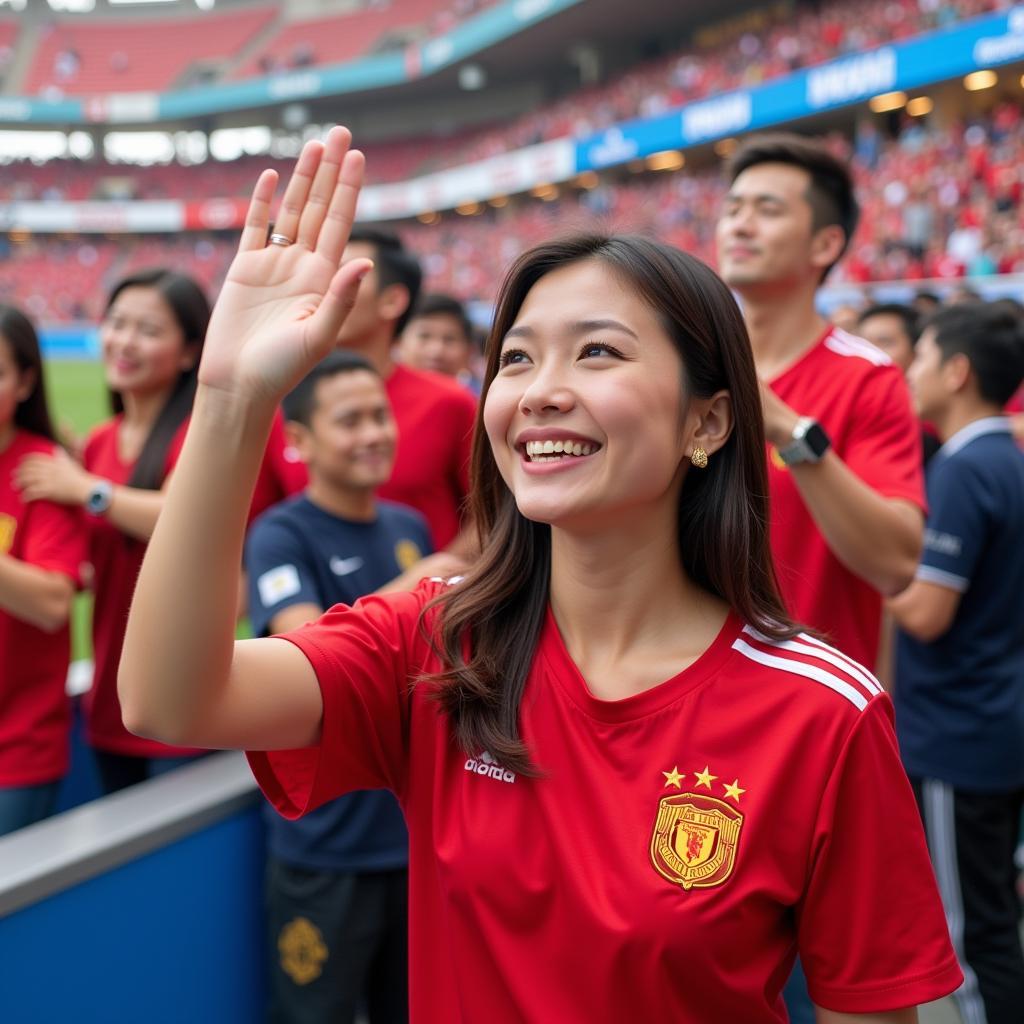 Thuy Tien at a Football Event