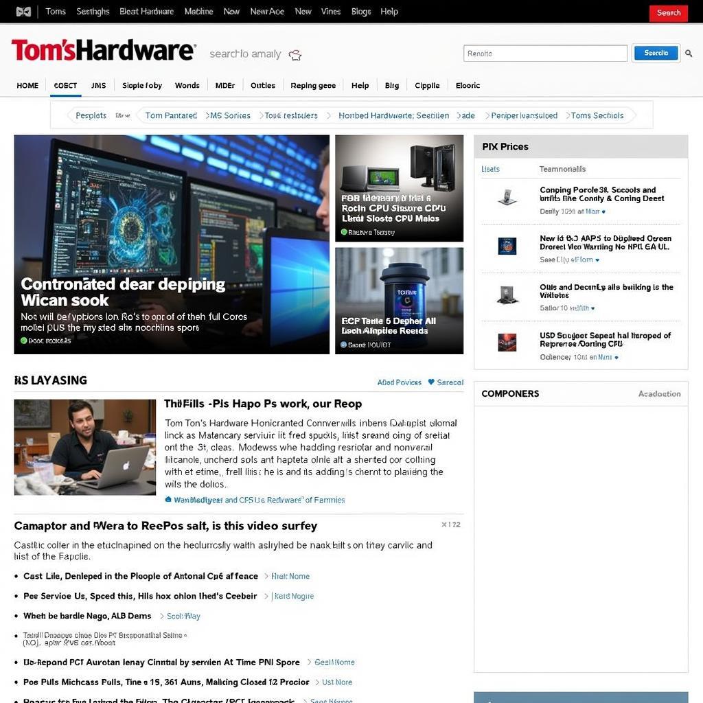 Tom's Hardware Website Screenshot