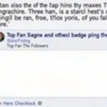 Facebook Top Fan Badge