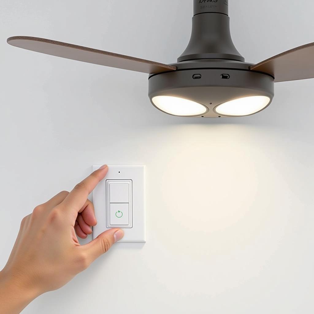 Turning off integrated LED fan lights using a wall switch