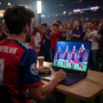 TVXQ Fan Watching Concert While Wearing Football Jersey