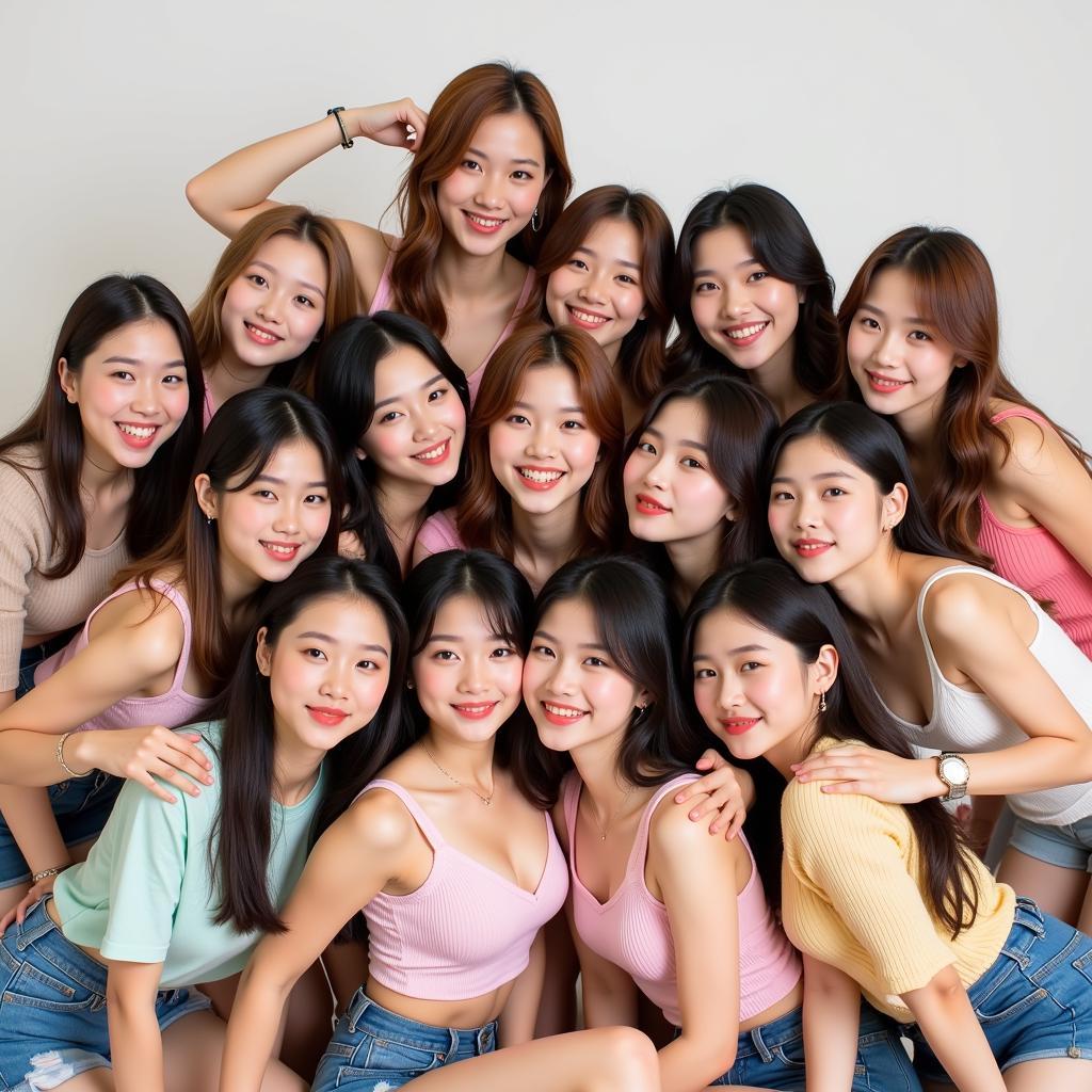 TWICE Members Posing Together