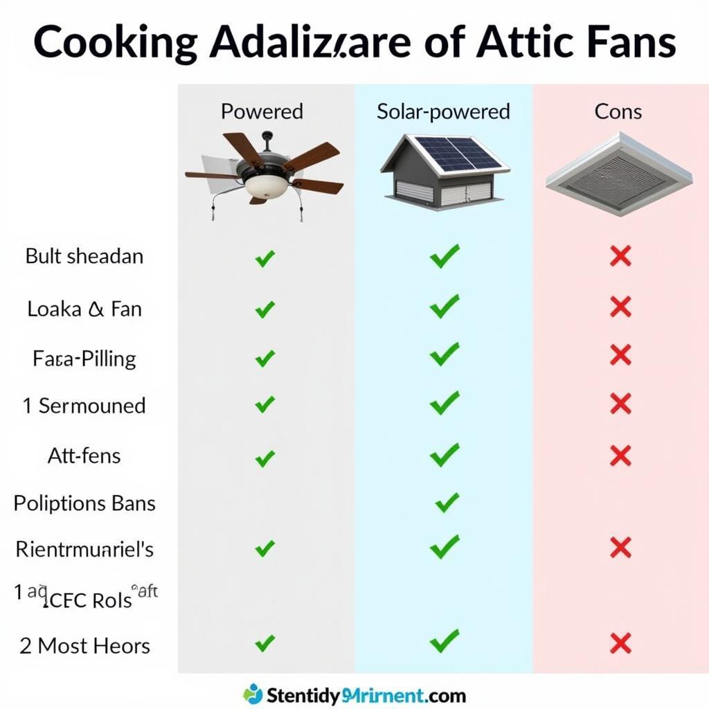 Different types of attic fans available in the market.