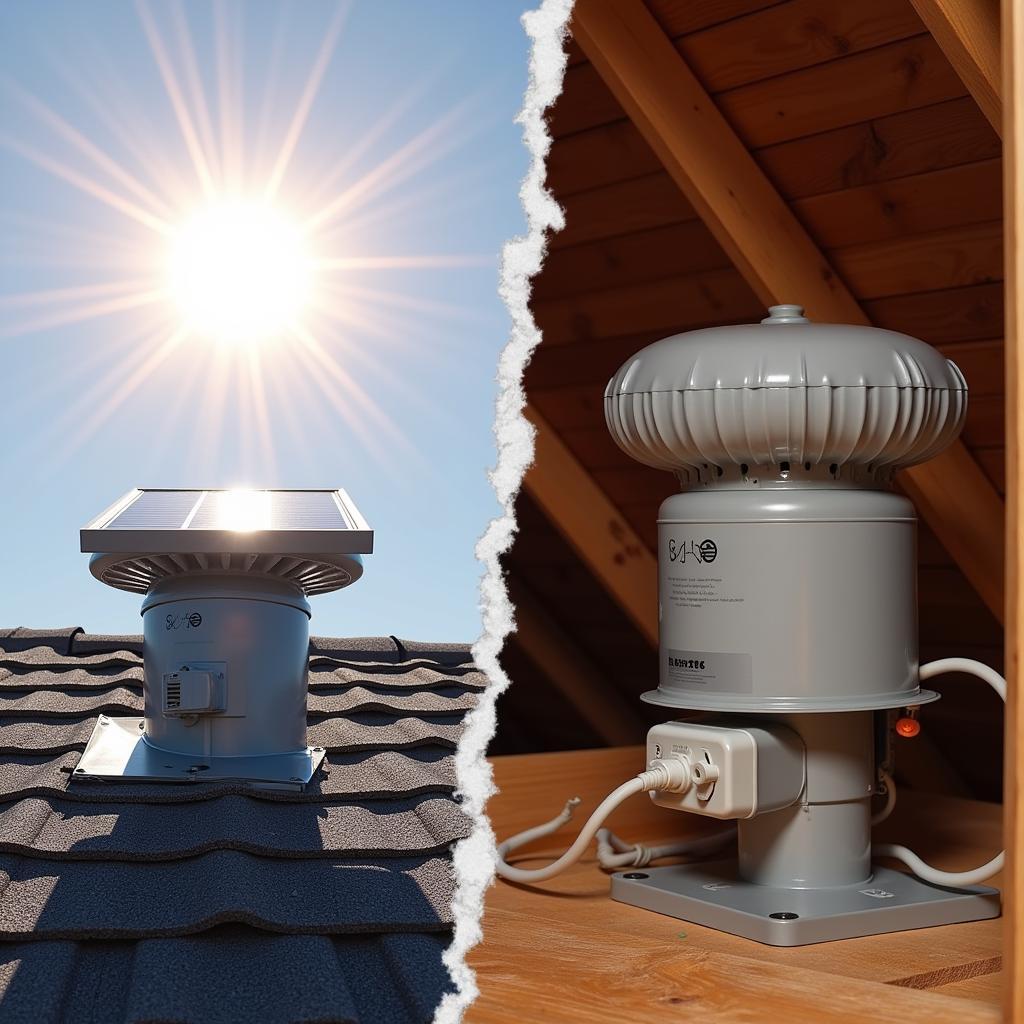 solar and electric attic fans 