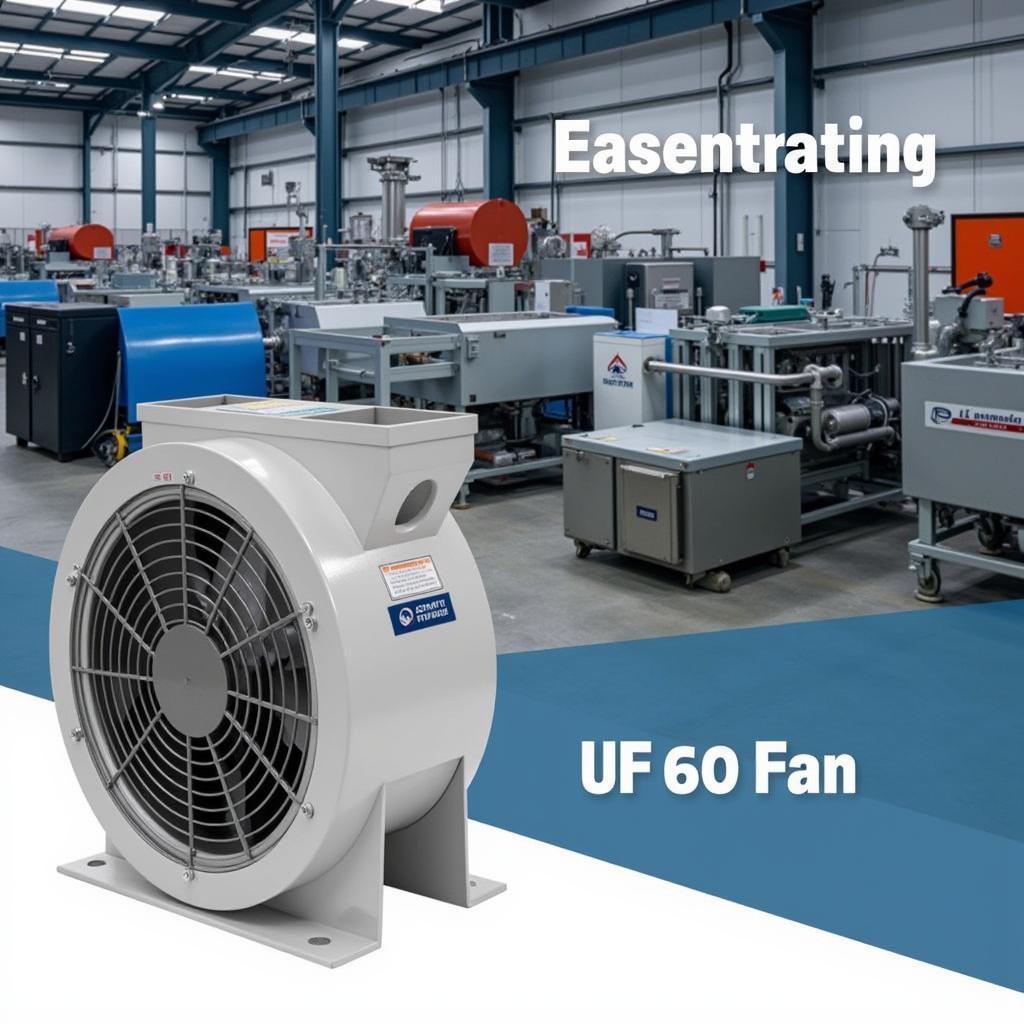 A UF60 fan operating in an industrial setting