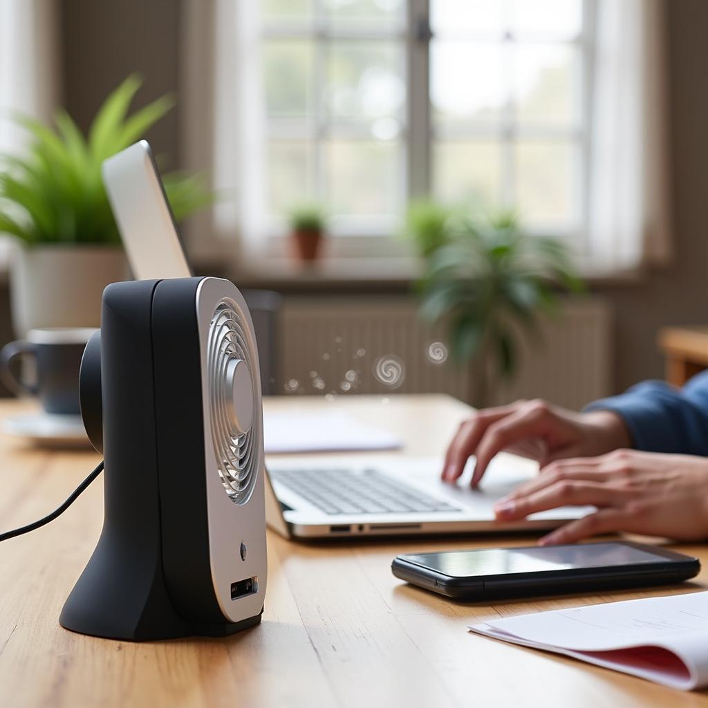 USB Fan on a Desk