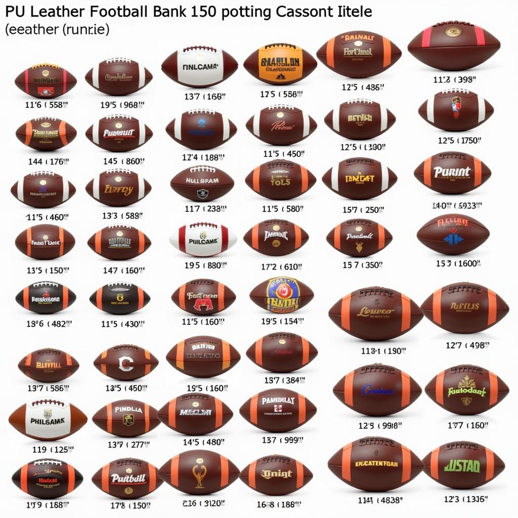 Variety of PU Leather Footballs