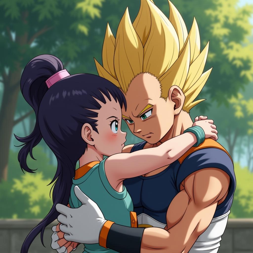 Vegeta and Bulma Romantic Scene