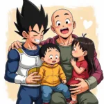 Vegeta and Family in Fan Comics