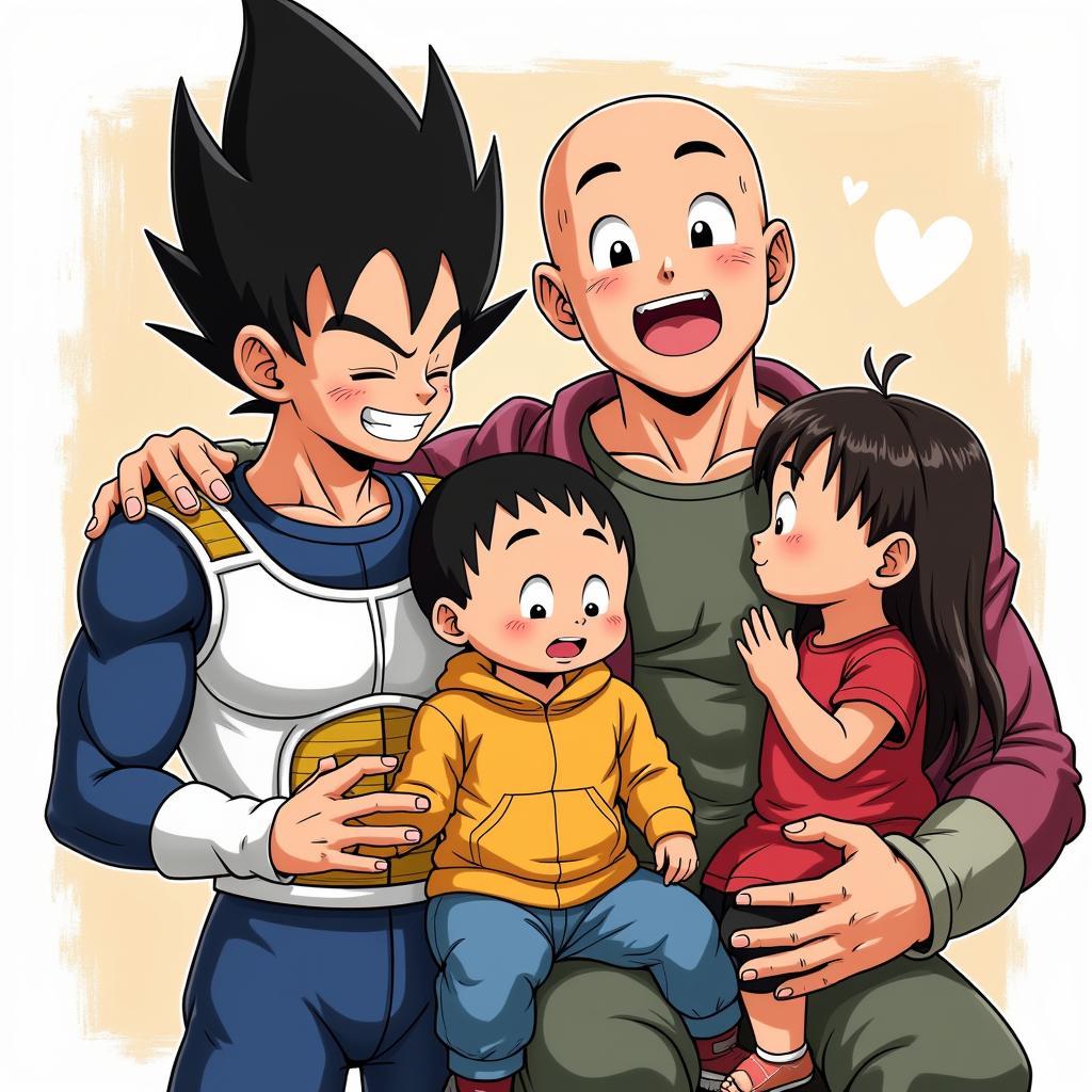 Vegeta and Family in Fan Comics