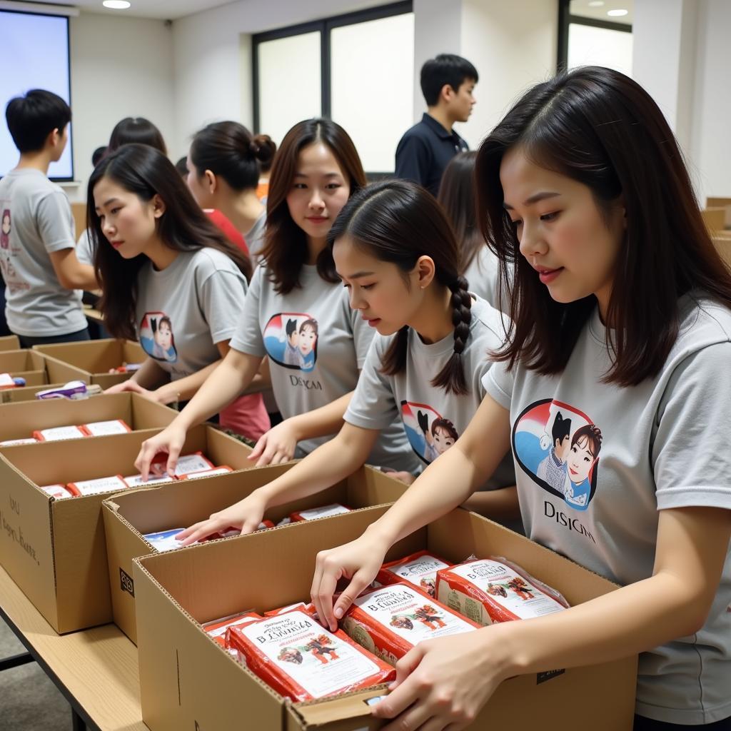 Vietnamese fans at a charity event