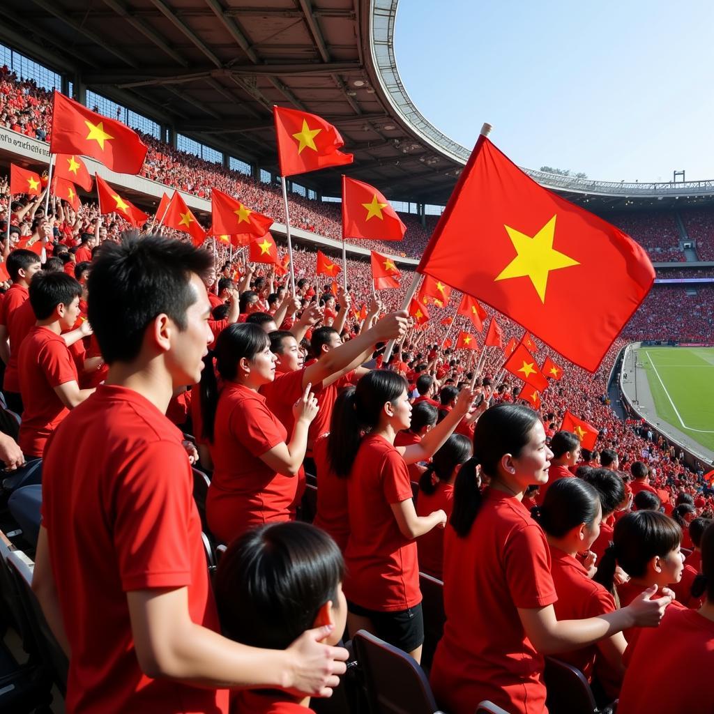 Vietnamese Fans Performing Organized Chants