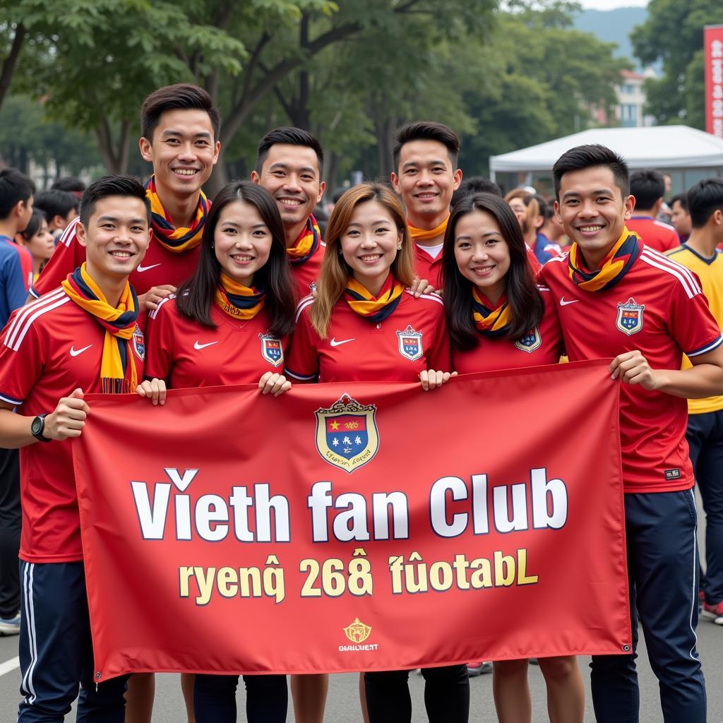 Vietnamese football fan club gathering