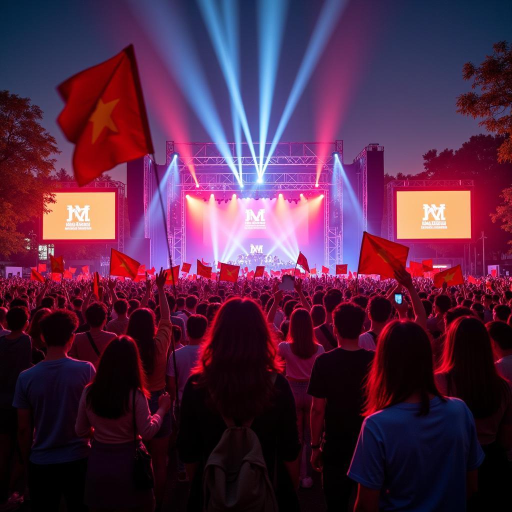 Vietnamese Kpop Fans Gathering for a Concert