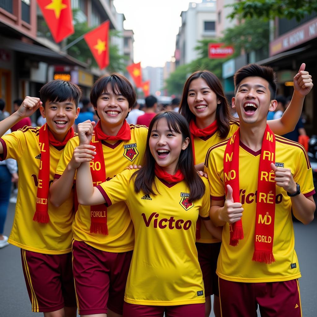 Vietnamese Watford Fans Celebrating