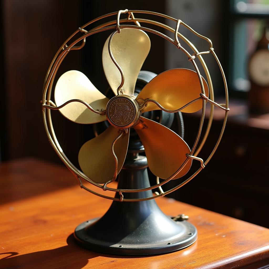 Vintage Electric Fan on Table