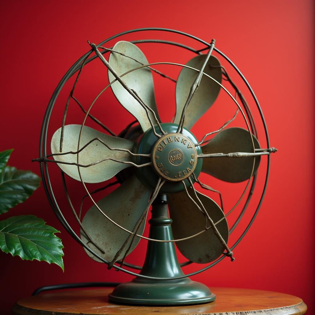 Close-up of a vintage electric fan wallpaper