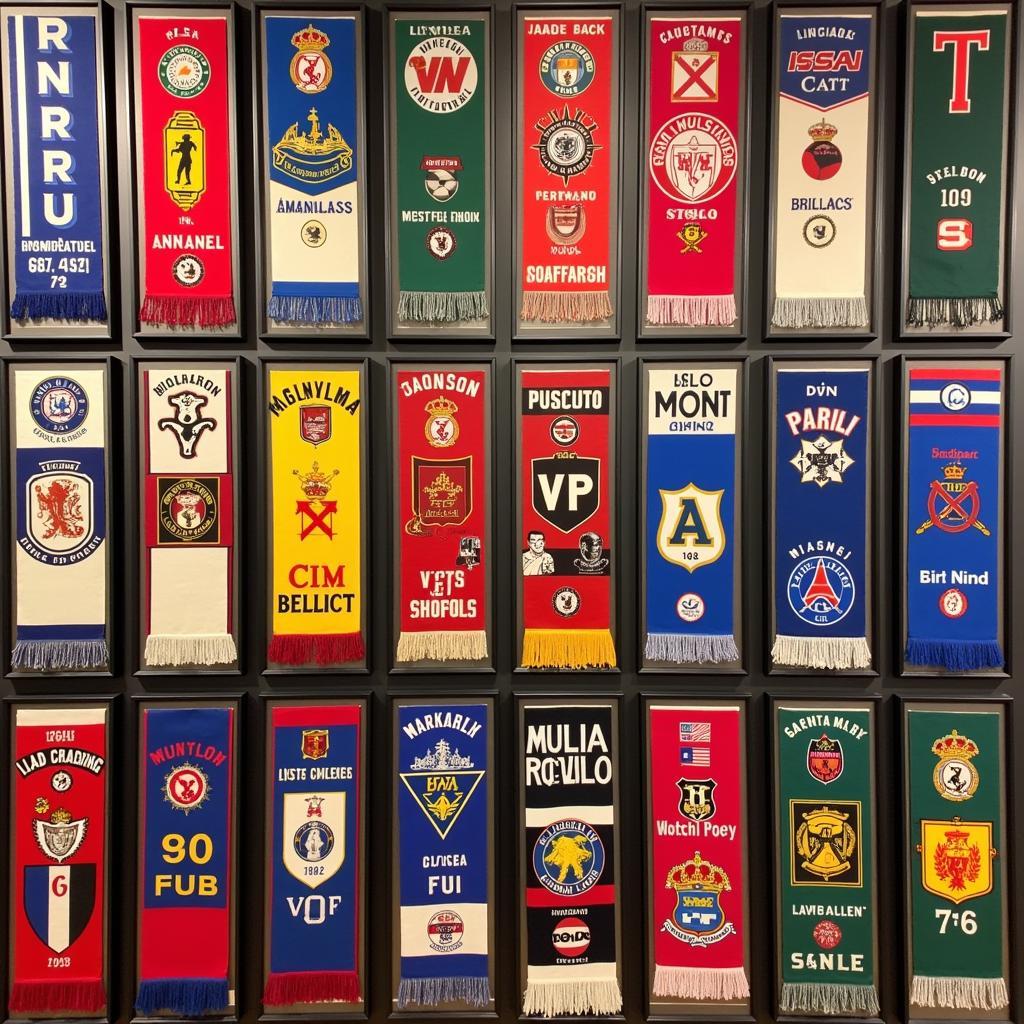 Collection of Vintage Football Scarves