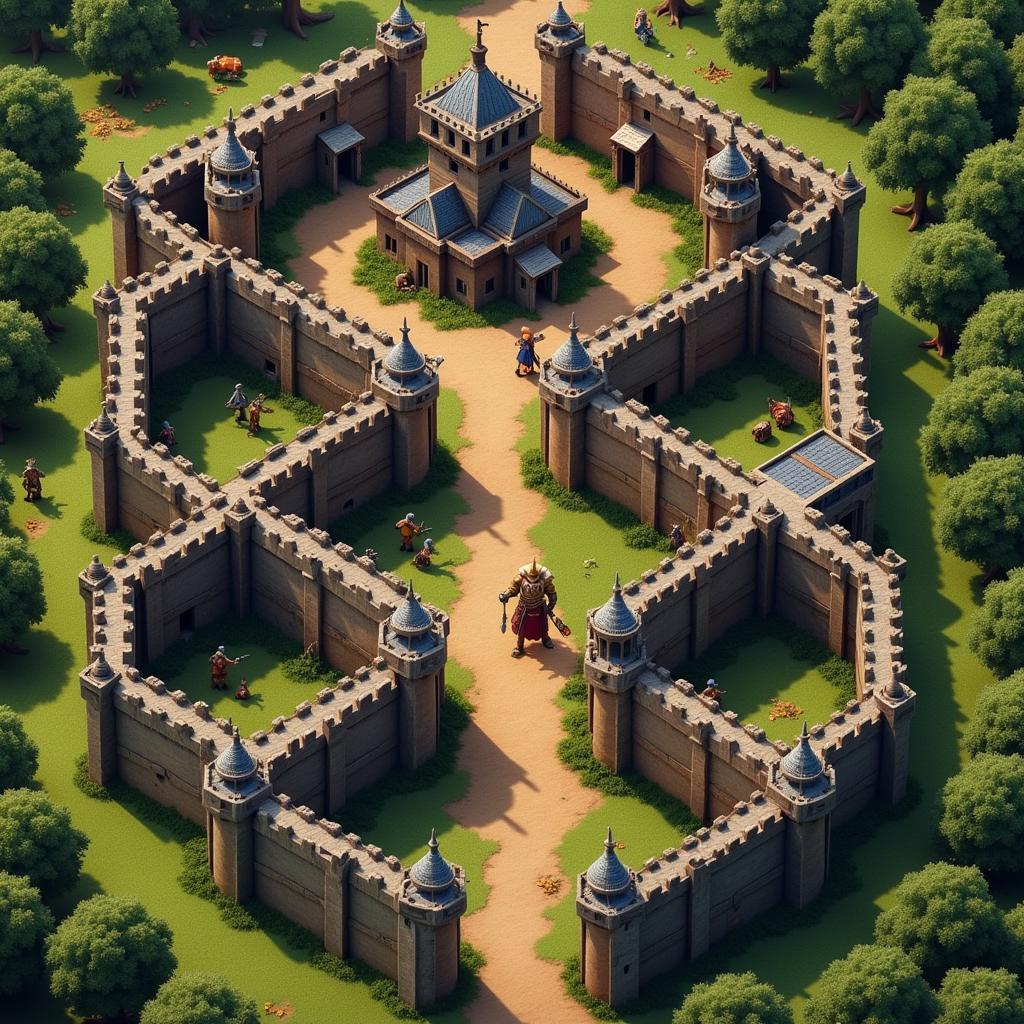 Strategic Wall Placement in Defense of Fan Castle