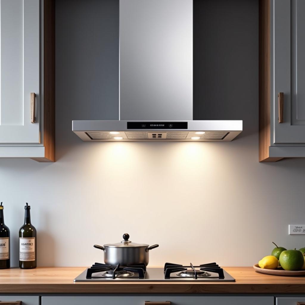 Wall-Mounted Kitchen Fan with LED Lights