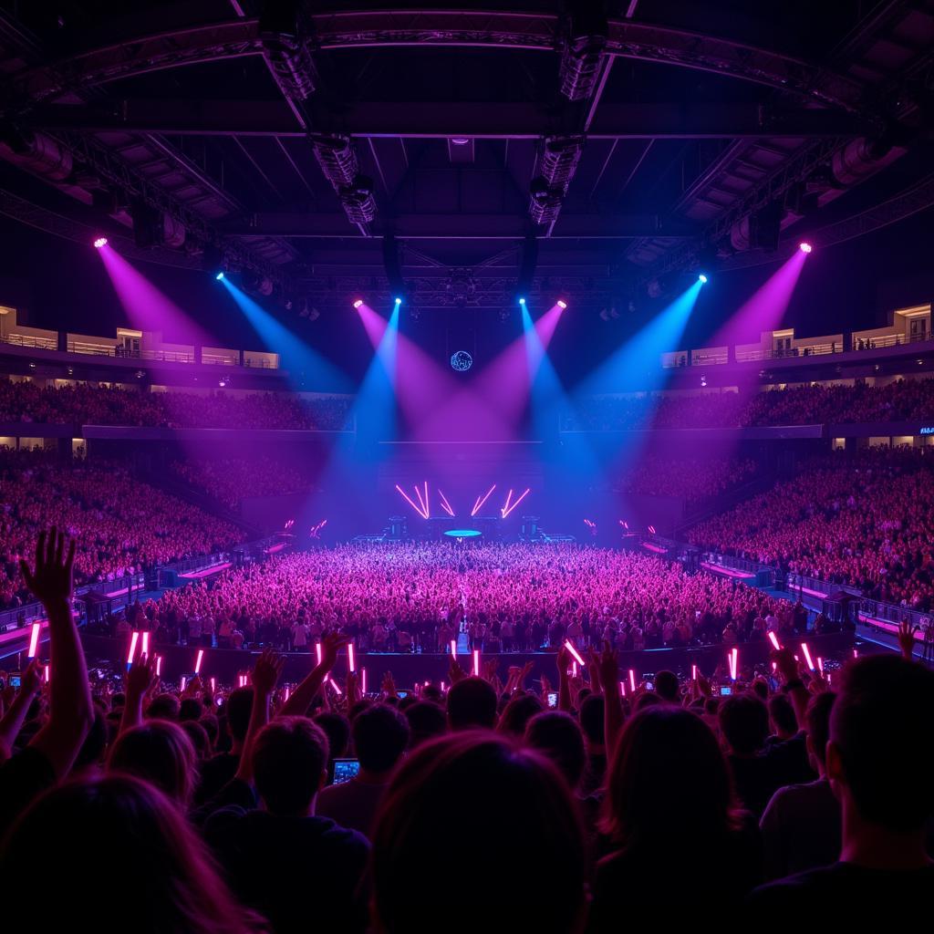 Crowd of fans at a Wanna One Fan Meeting