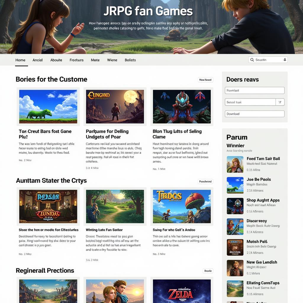 Website dedicated to JRPG fan made games