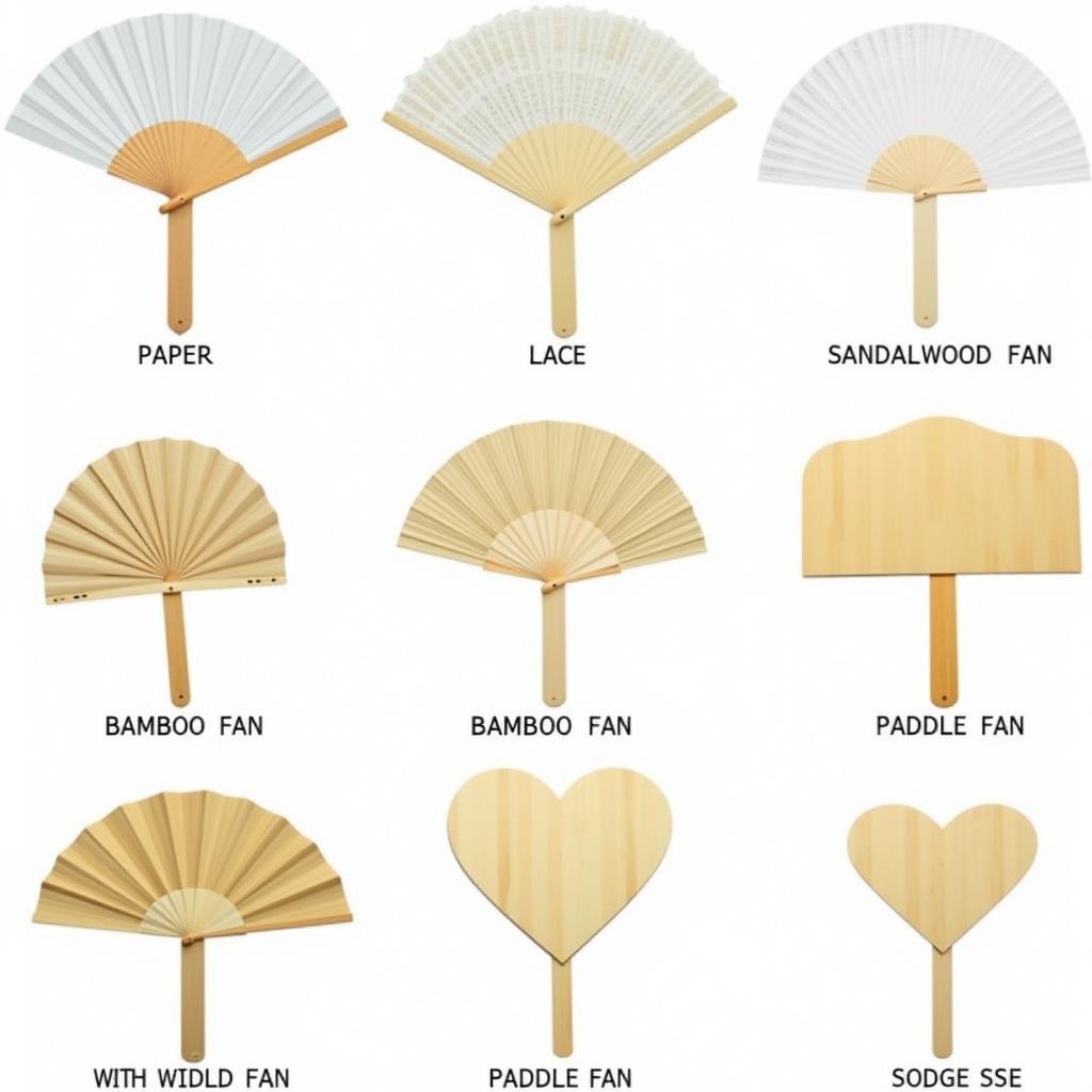 Variety of Wedding Hand Fans