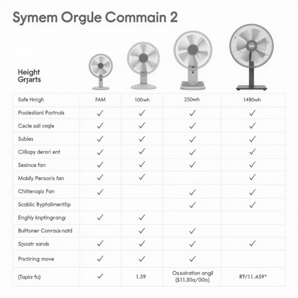 Xiaomi Smart Fan Models Comparison