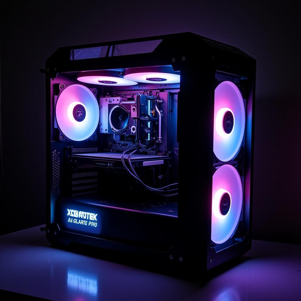 Xigmatek Galaxy Pro fans illuminating a PC build