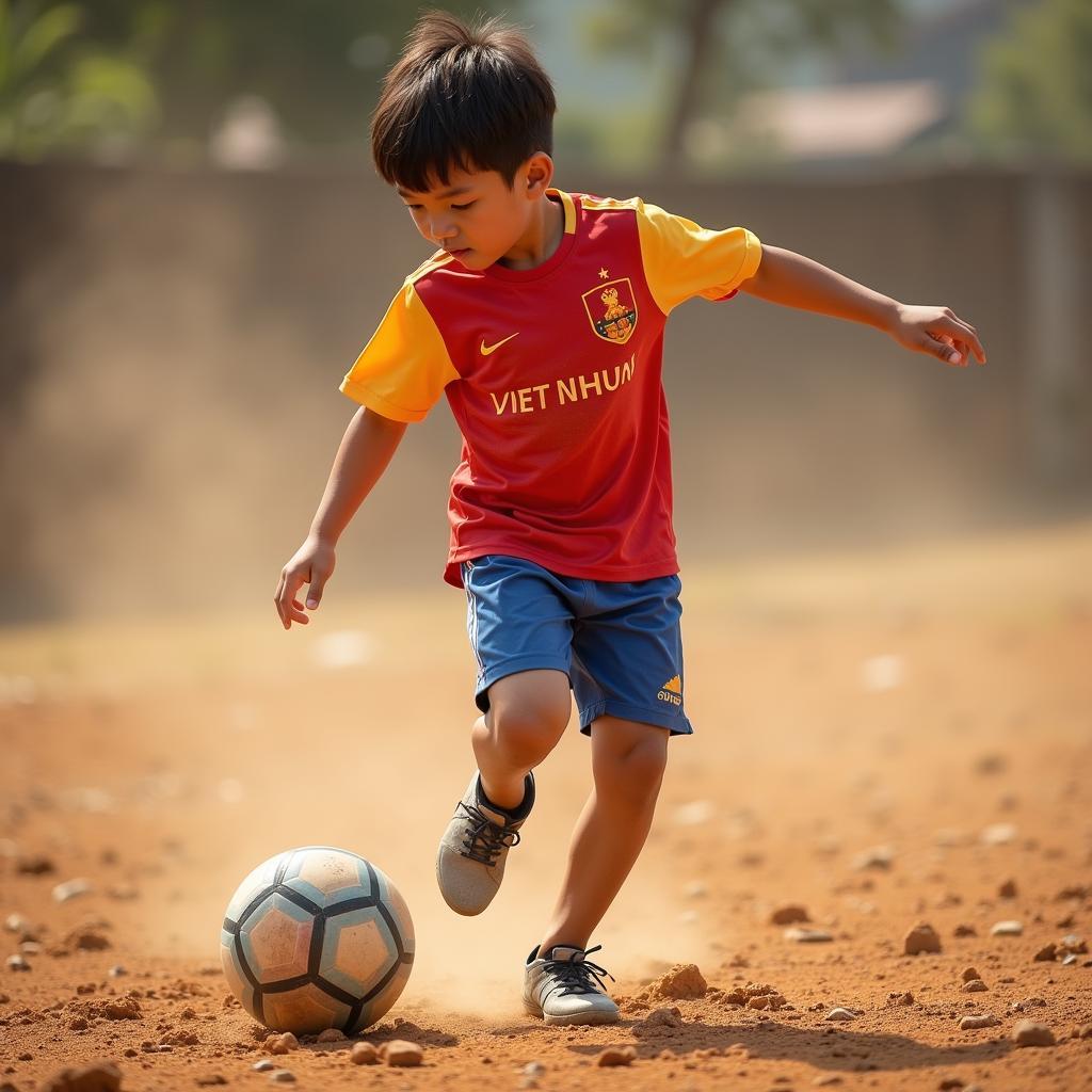  Young Vietnamese Fan Dreams of Football Glory