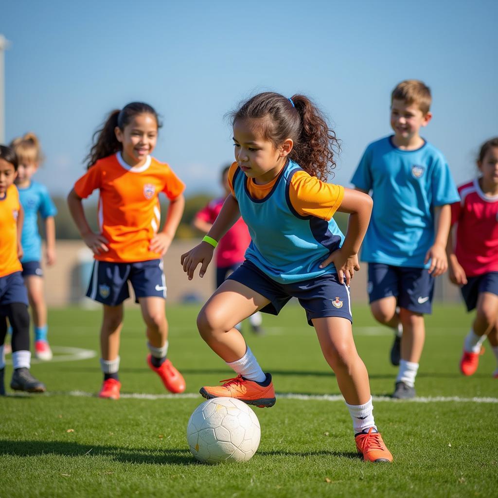 Young Footballers Training