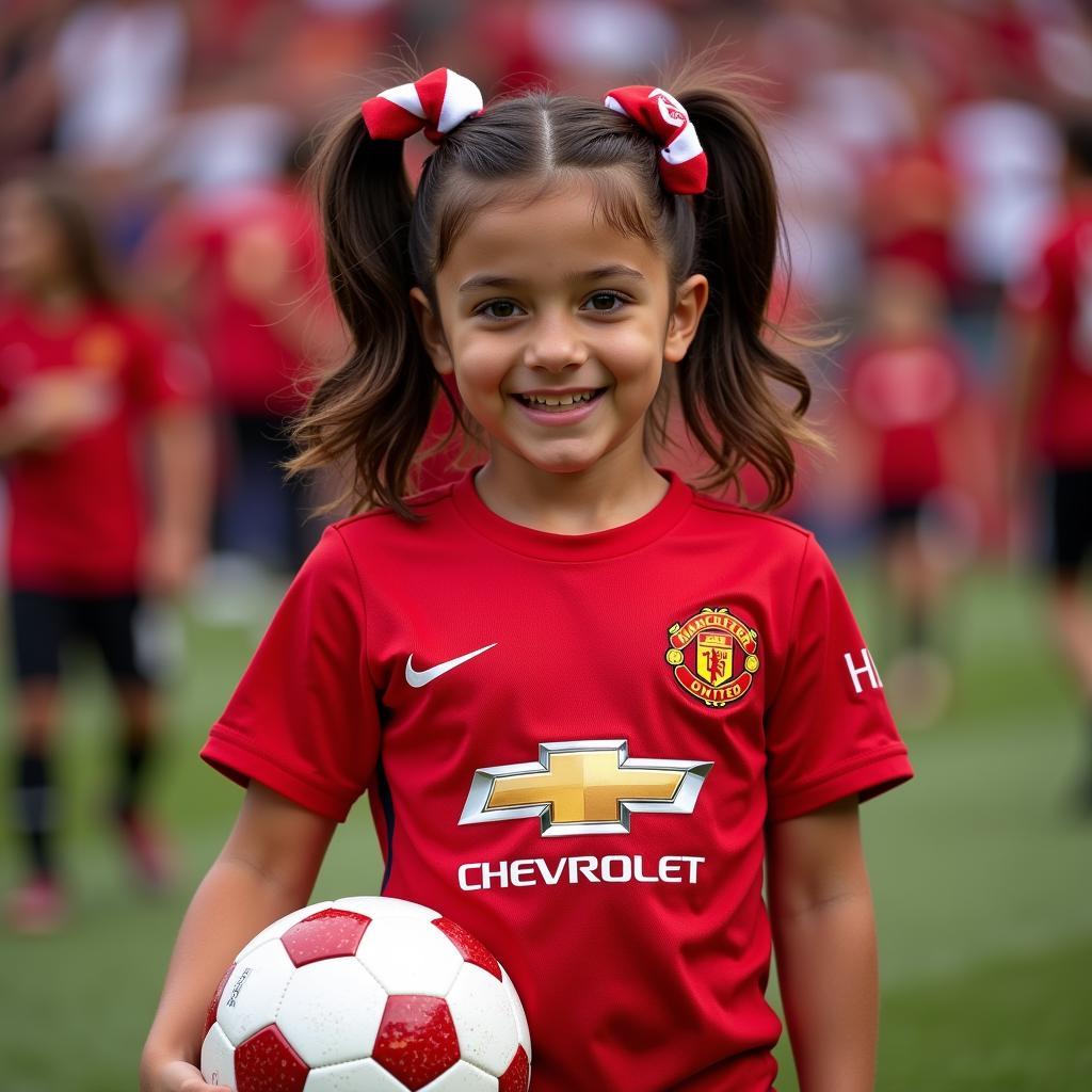 Young Girl Manchester United Jersey