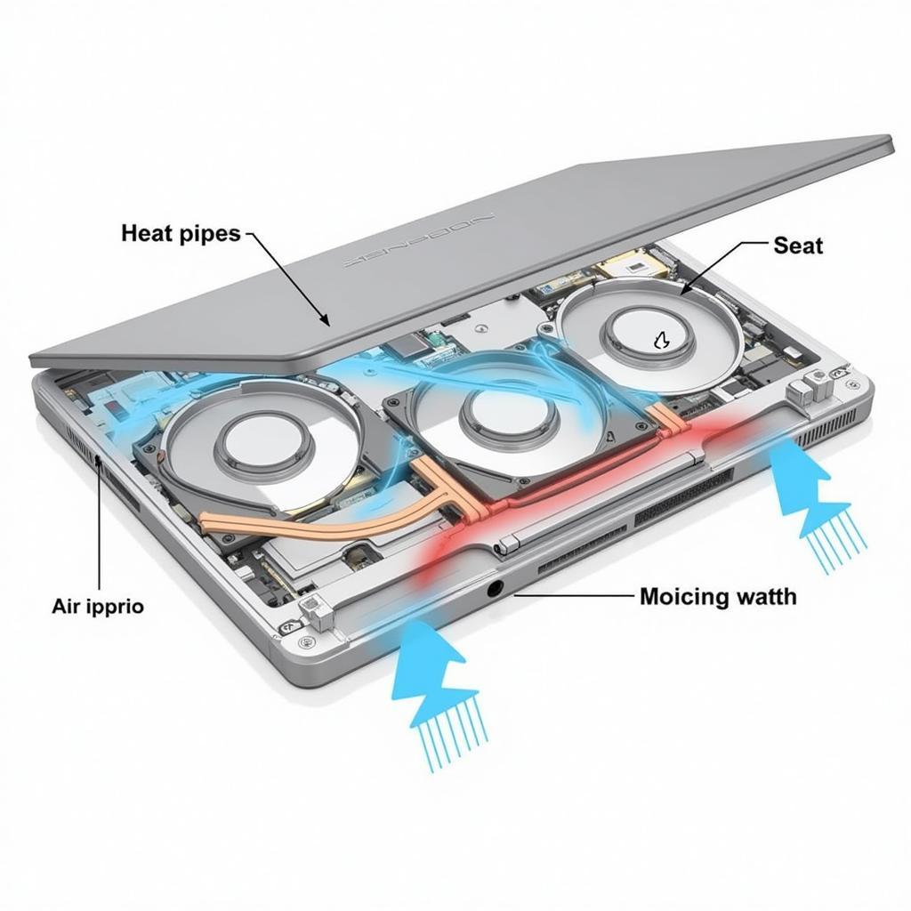 ASUS Zenbook 14 Cooling System Diagram