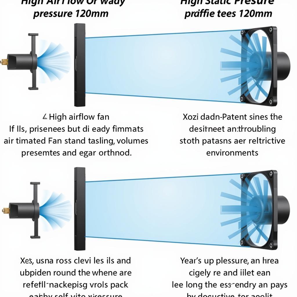 12 Fans: Static Pressure vs. Airflow