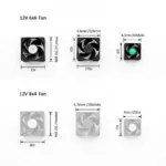 Comparing 12v 6x6 fan dimensions