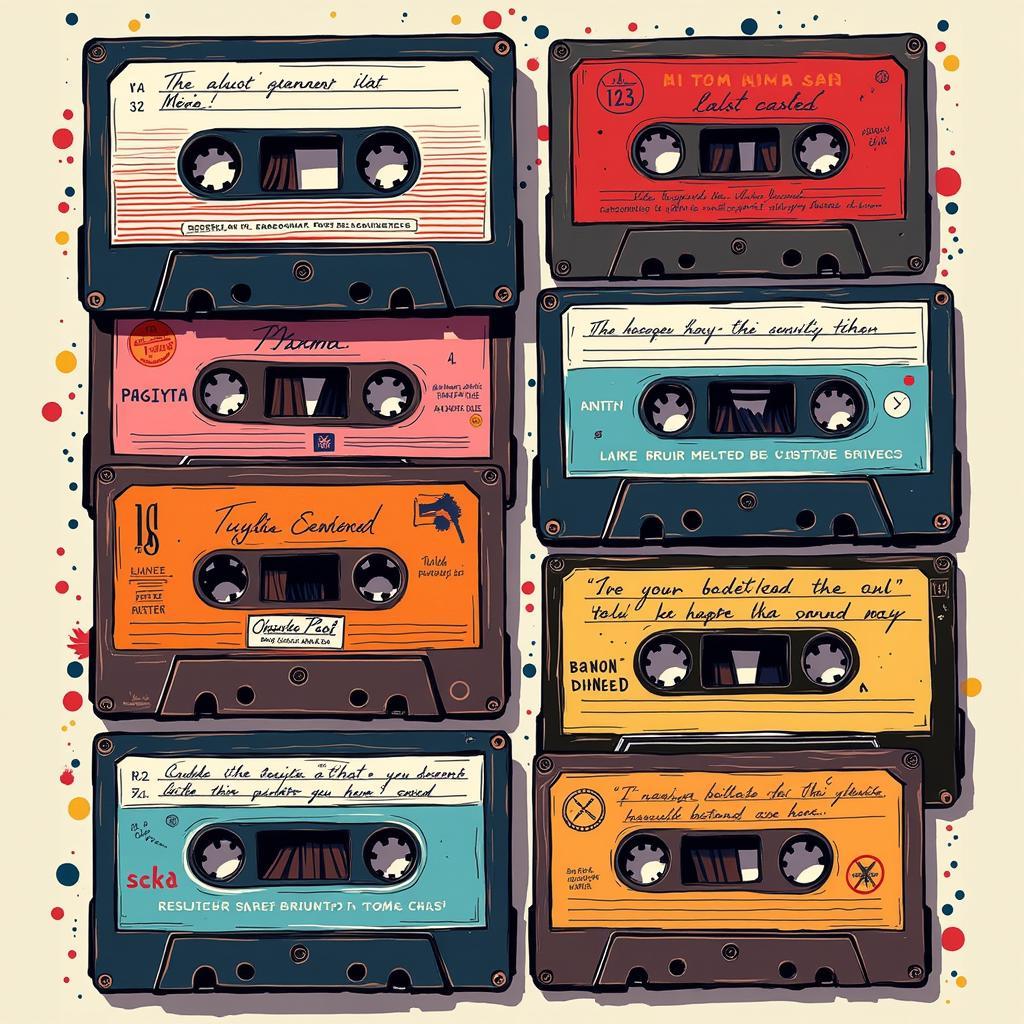 Fan art depicting the iconic cassette tapes from 13 Reasons Why