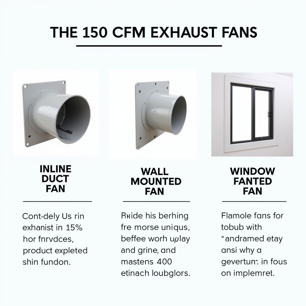 Different Types of 150 CFM Exhaust Fans