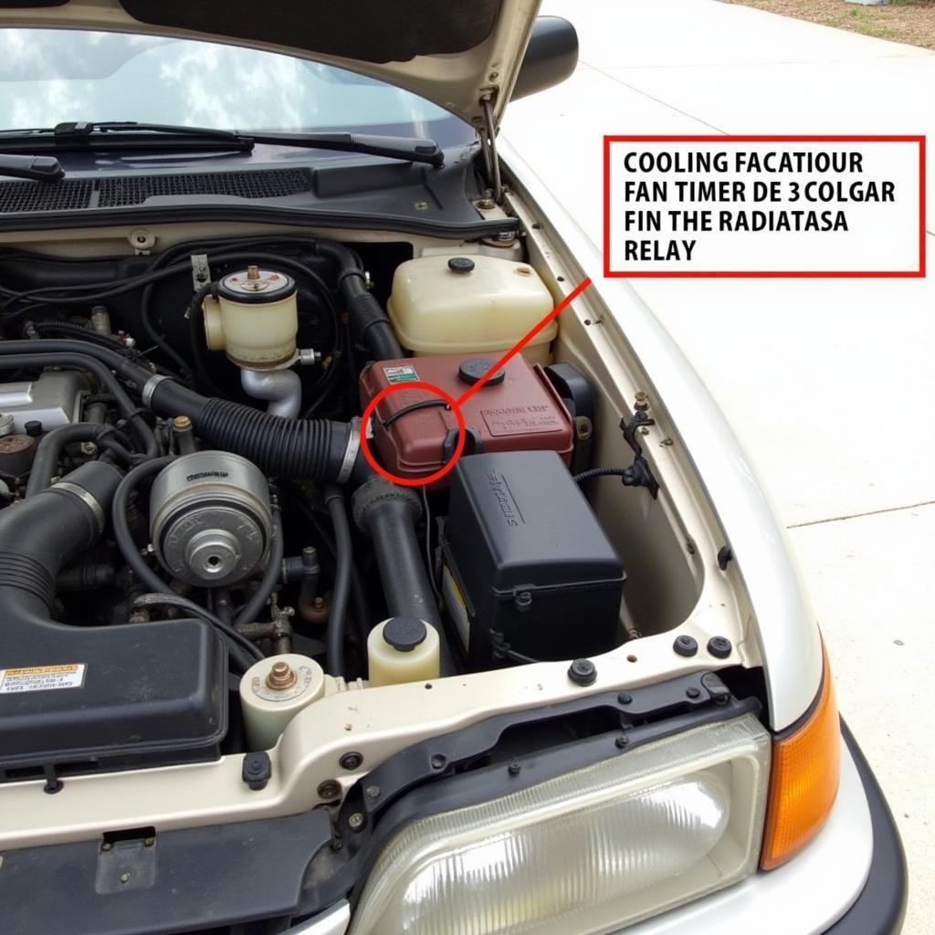 1990 Honda Accord Cooling Fan Timer Location in the Engine Bay