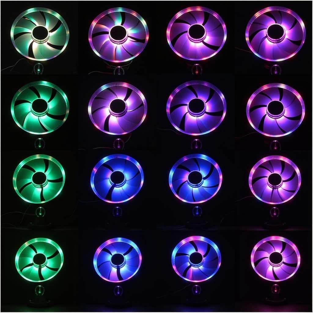 1st Player Fire Dancing 12 RGB Fan RGB Lighting Effects