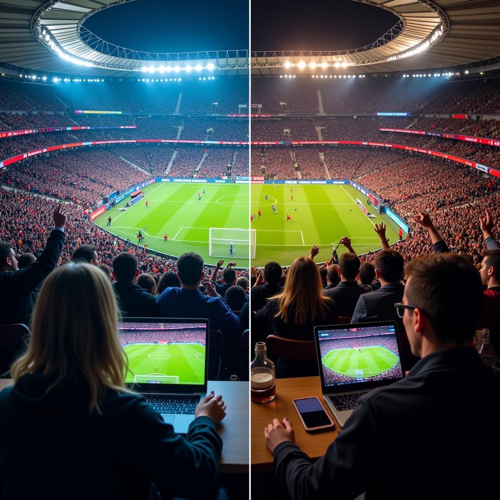 Comparison of 4-68 fan and traditional football fan engagement