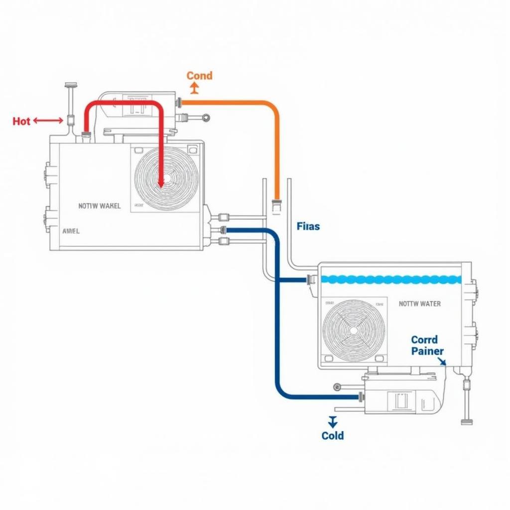 Diagram of a 4 pipe fan coil system