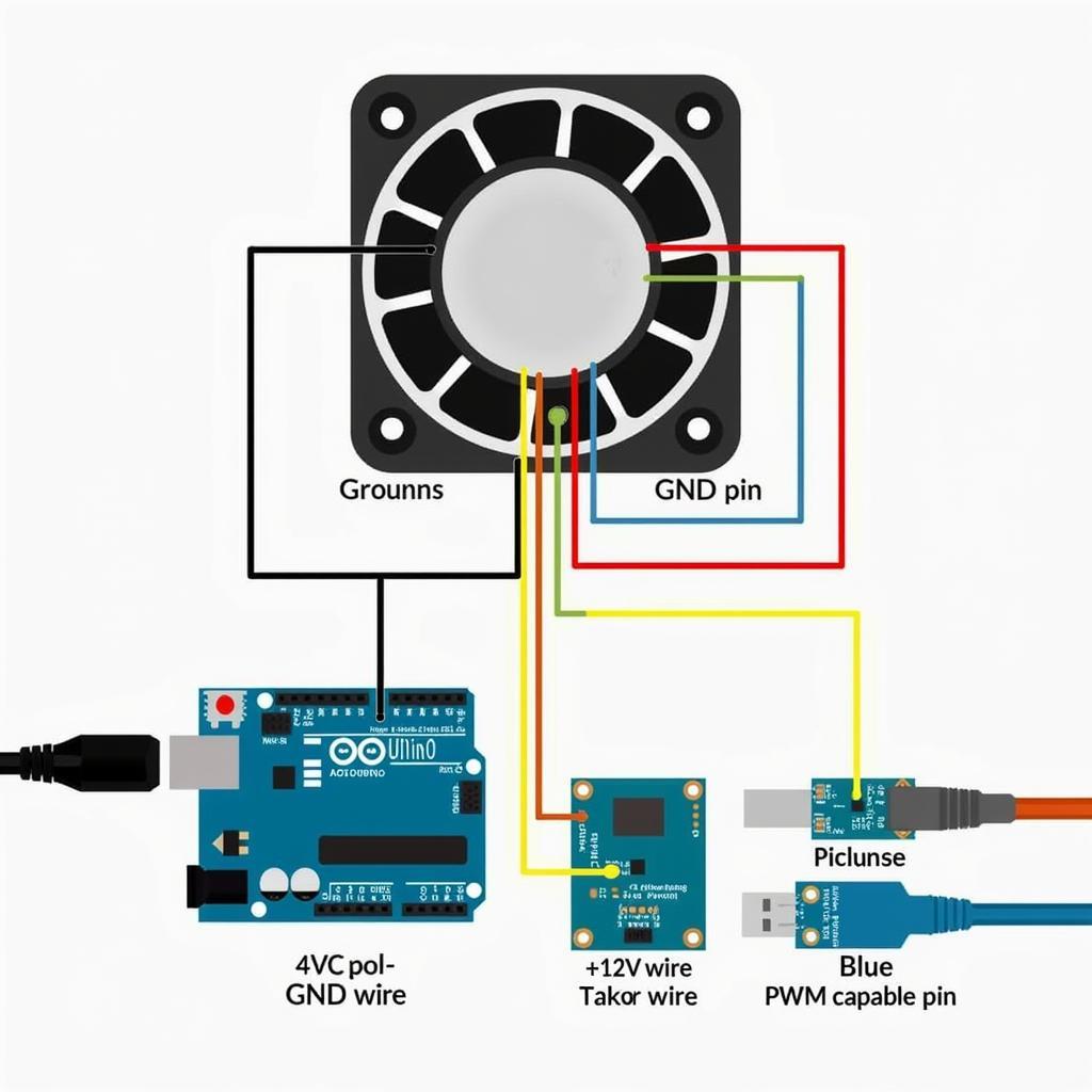 4-Wire Fan Connected to Arduino