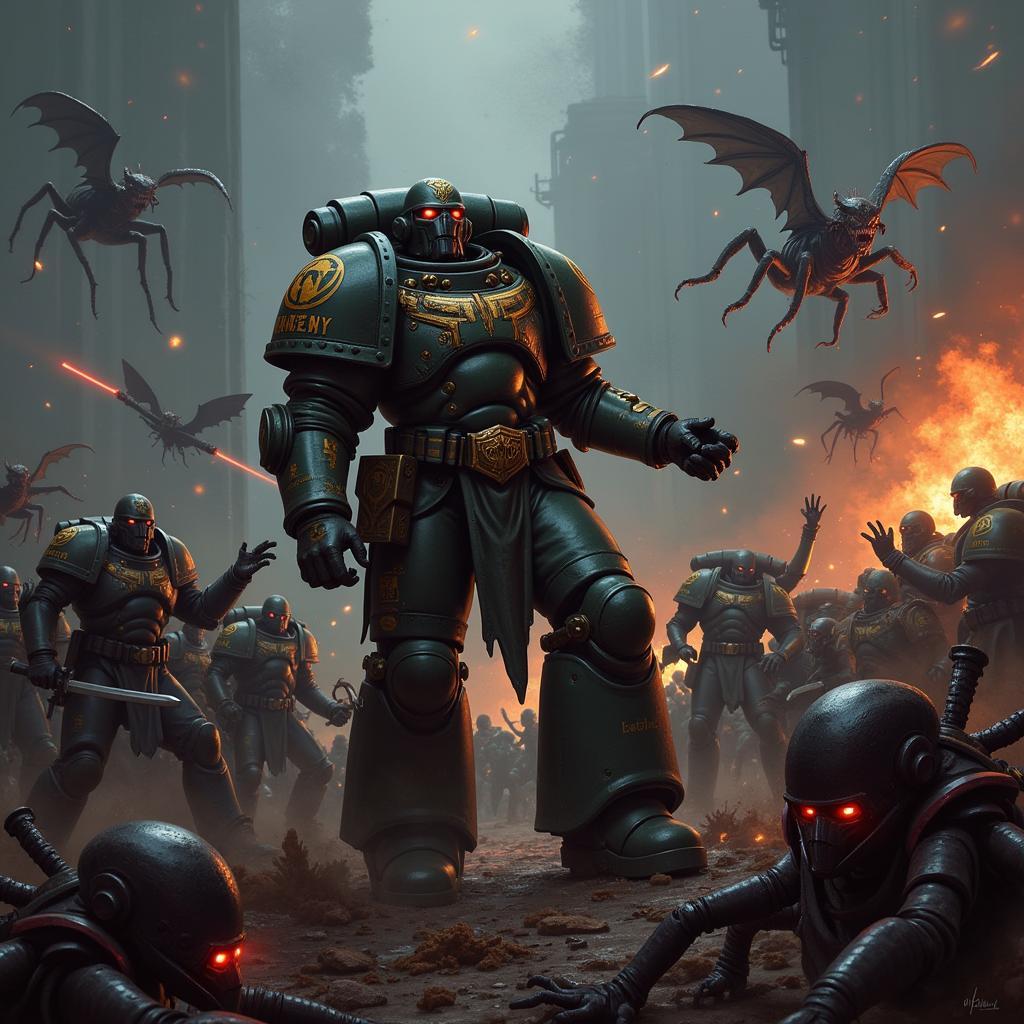 40k Space Marine Digital Painting