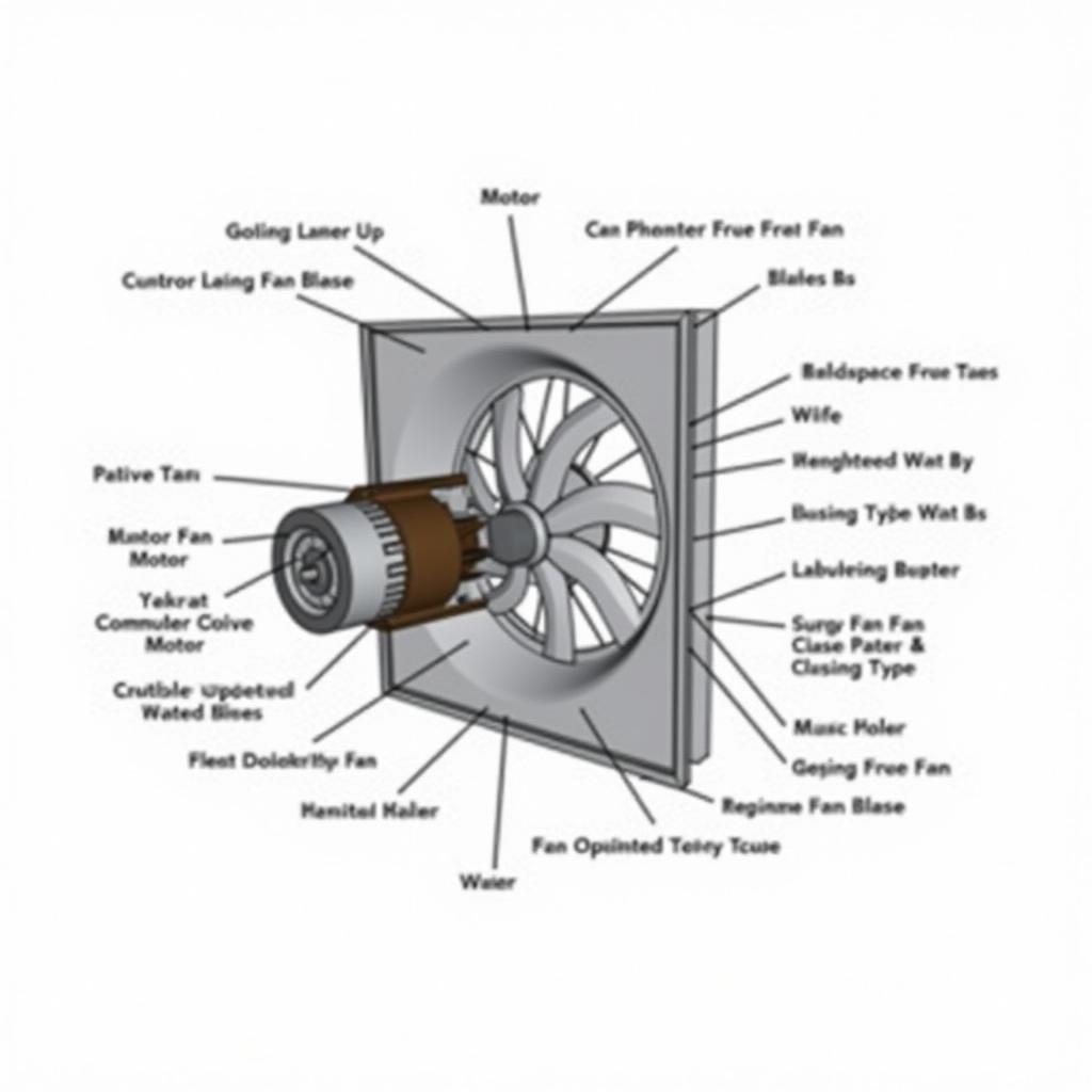 Internal Components of a 50 CFM Exhaust Fan