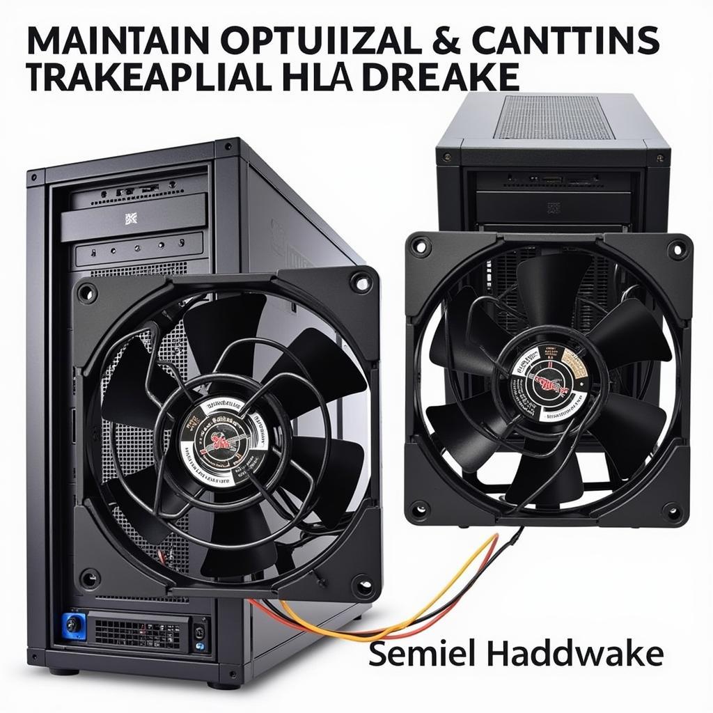 6-pin fan installed in a server rack