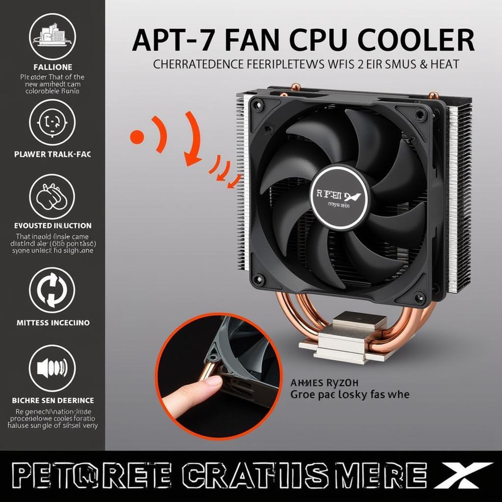 7cm Fan Integrated into an AMD Ryzen CPU Cooler